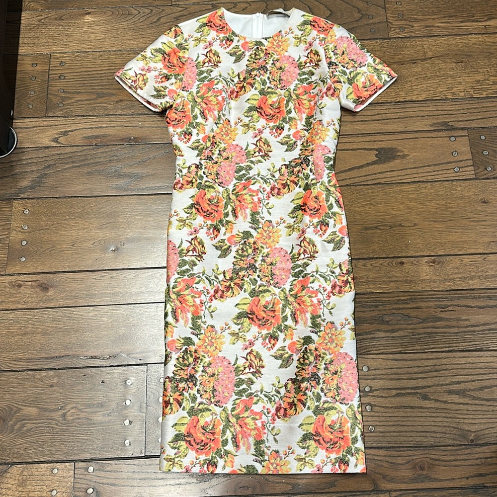 Stella McCartney Floral Brocade Midi Dress